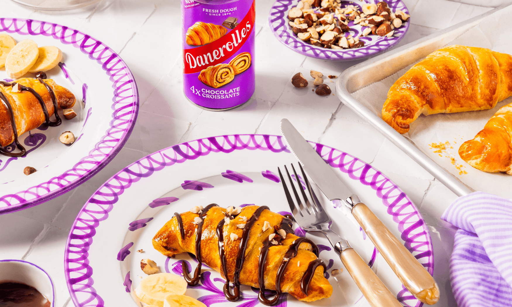 Chocolate banana croissant